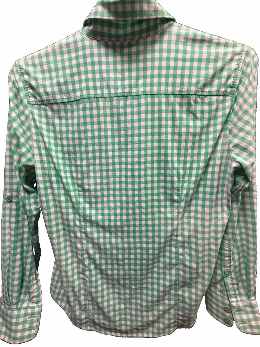 Peter Millar Men's Large Green Gingham Button-Up Shirt with Logo - Picture 5 of 5